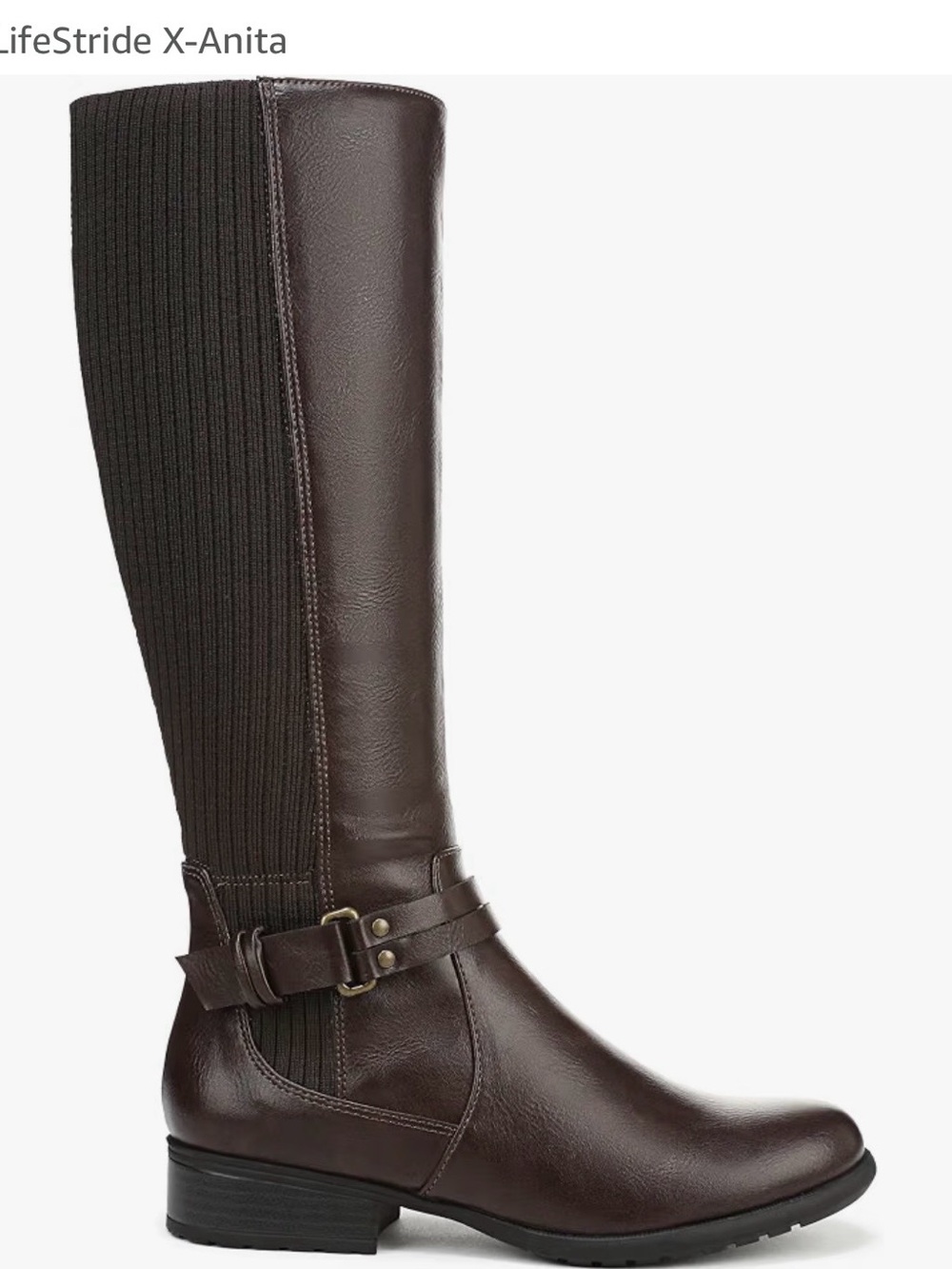 LifeStride Brown Knee High Riding Boots - Picture 2 of 7